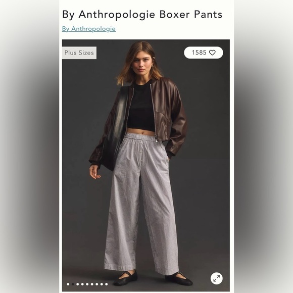 Anthropologie Pants - Anthropologie Blue and White Striped Wide Leg Pants